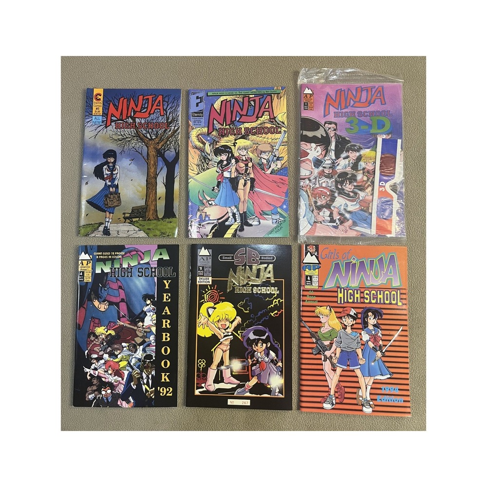 Ninja High School Comic Books Lot‎ Eternity Comics Antarctic Press Manga Anime